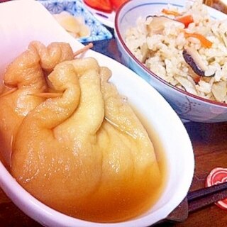 簡単☆餅きんちゃくの煮物